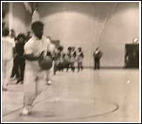 Chick Gray Dribbling the Ball